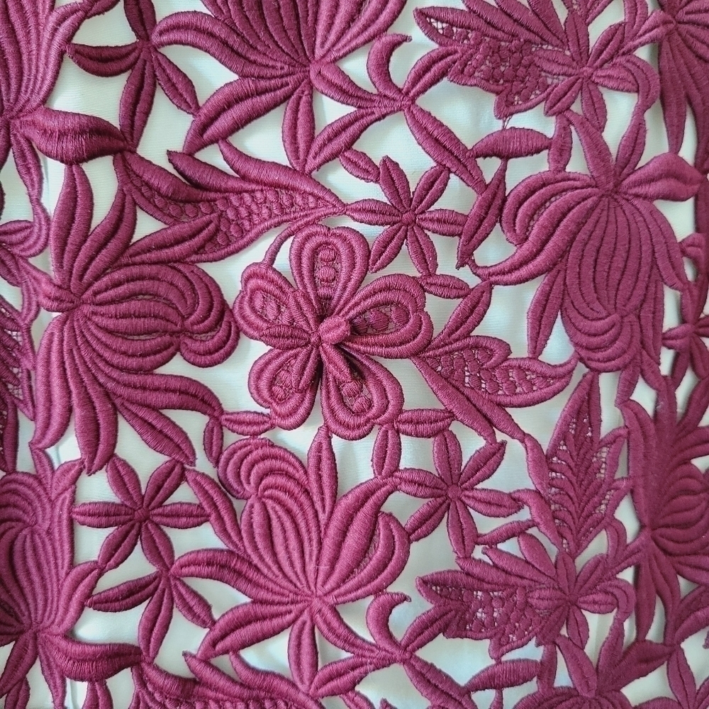 J. Crew Collection Burgundy Floral Dress - Picture 6 of 16